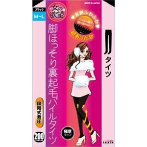 【ケース販売】 トレイン 女の欲望 脚ほっそり裏起毛パイルタイツ 200DEN M‐L × 80 点セット