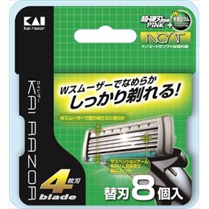 【ケース販売】 貝印 BS‐8KR4 KAI RAZOR 4枚刃替刃8個入 × 144 点セット