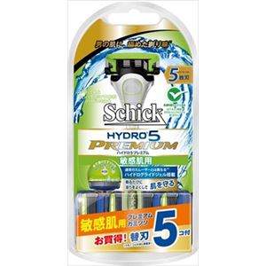 【ケース販売】 シック（Schick） ハイドロ5プレミアム敏感肌用コンボパック（替刃5コ付） × 60 点セット