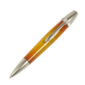 日本製 Air Brush Wood Pen キャンディカラー ボールペン(ギター塗装)【パーカータイプ/芯:0.7mm】Yellow/カーリーメイプル 商品写真1
