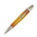 日本製 Air Brush Wood Pen キャンディカラー ボールペン(ギター塗装)【パーカータイプ/芯：0.7mm】Yellow/カーリーメイプル