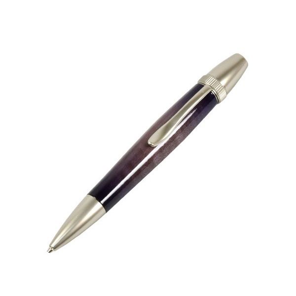 キャンディカラー ボールペン/文房具 (Purple カーリーメイプル) パーカータイプ 芯：0.7mm 日本製 文具 『Air Brush Wood Pen』 b04