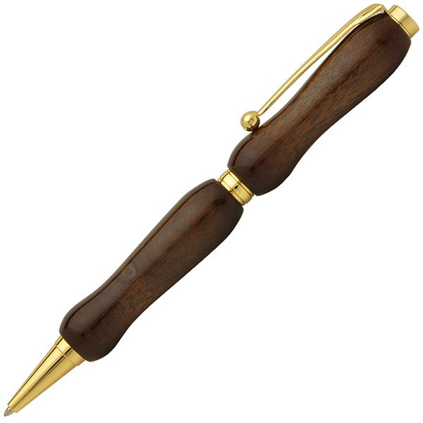 サンバースト ボールペン/文房具 (胡桃 ウォールナット クロスタイプ) 芯：0.7mm 日本製 文具 『Air Brush Wood Pen』 b04