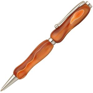 日本製 アクリルボールペン Marble Pen【クロスタイプ/芯:0.7mm】ブラッディオレンジ/Orange 商品写真1