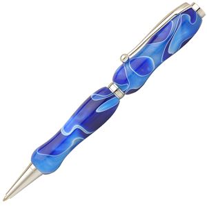 日本製 アクリルボールペン Marble Pen【クロスタイプ/芯:0.7mm】シーブルー/Blue 商品画像