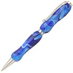 日本製 アクリルボールペン Marble Pen【クロスタイプ/芯：0.7mm】シーブルー/Blue