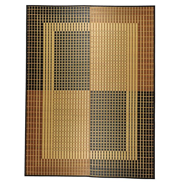 い草 ラグマット 絨毯 約191×191cm ベージュ 日本製 縁：綿100％ 右京 うきょう リビング ダイニング b04