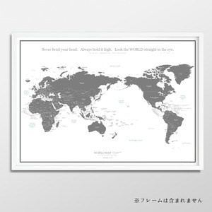 おおきな世界地図ポスター 白×グレー A1サイズ 英語・日本語表記 MINIMALMAP (ミニマルマップ) おおきな世界地図ポスター 白×グレー A1サイズ 英語・日本語表記 MINIMALMAP (ミニマルマップ)