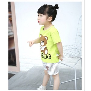 キッズ用パジャマ/寝間着 【女の子 90/100/110cm 各2セットずつ 計6セット12枚】 クマ柄 半袖&短パン 春夏 薄手綿100% キッズ用パジャマ/寝間着 【女の子 90/100/110cm 各2セットずつ 計6セット12枚】 クマ柄 半袖&短パン 春夏 薄手綿100%