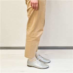 ramble dance シュリンクレザーレースアップシューズ/シルバー(23.5cm)【日本製】 ramble dance シュリンクレザーレースアップシューズ/シルバー(23.5cm)【日本製】