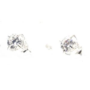 キュービックジルコニア・シルバーピアス・6mm×6mm ZZEU-0233w06x
