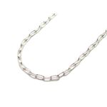 シルバー長あずきチェーン・長さ60cm・幅3.2mm ZZNLA080-60