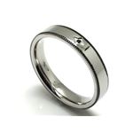 ブラックキュービックジルコニア×サイドライン・ステンレスリング・21号 ZZRST029bk-21x