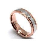 キュービックジルコニア×サイドカラー・ステンレスリング・15号 ZZRST030pk-15x