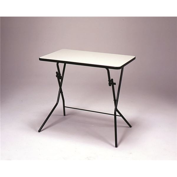 折りたたみテーブル (幅75cm ニューグレー×ブラック) 日本製 スチールパイプ b04