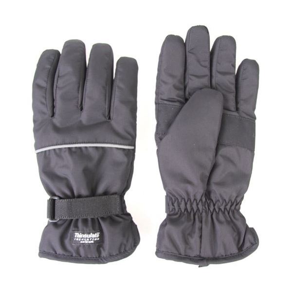 防水インナー内蔵 グローブ/手袋 (メンズ 10組セット 5214) ブラック 約25×10×3cm 厚手 シンサレート (防寒用品) b04