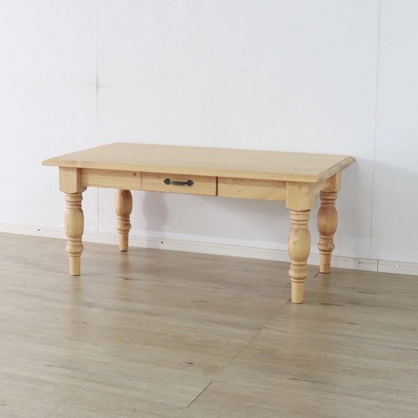 センターテーブル ローテーブル 約幅105cm ライトブラウン 木製 引き出し付き インテリア家具 リビング家具 組立品 b04