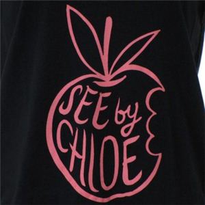 SEE BY CHLOE（シーバイクロエ） レディースTシャツ  4A2203 C74 ブラック 