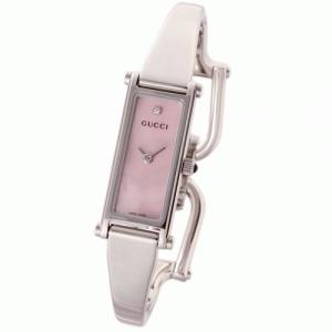 【GUCCI：グッチ】1500R YA015554 1Pダイヤ レディースウォッチ（ピンクシェル文字盤） - 拡大画像