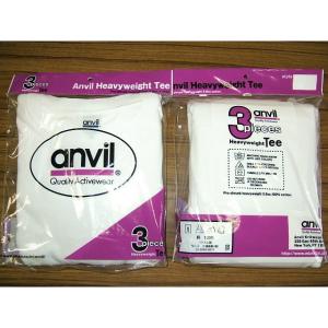 アンビル3PパックTシャツ白Lサイズ - 拡大画像