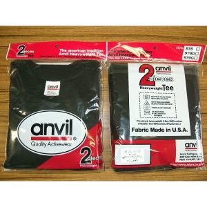 アンビル2PパックTシャツ黒2XLサイズ - 拡大画像