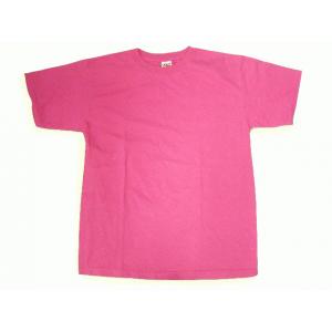 製品染めアンビル半袖TシャツショッキングピンクS - 拡大画像