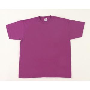 製品染めアンビル半袖TシャツバイオレットS - 拡大画像