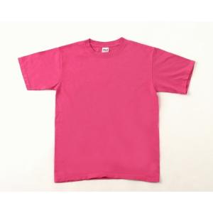製品染めアンビル半袖TシャツショッキングピンクXL