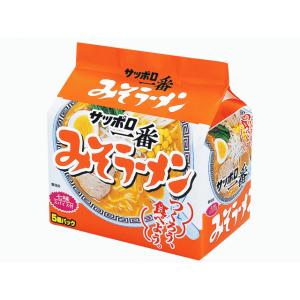 サンヨー食品　サッポロ一番　味噌ラーメン　5食パック(×6) - 拡大画像