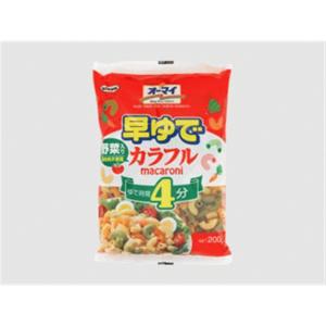 日本製粉　オーマイ　早ゆでカラフルマカロニ(×12) - 拡大画像