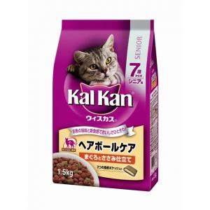 カルカンウィスカスドライ 7歳からのシニア用　ヘアボールケア　まぐろとささみ仕立て 1.5kg - 拡大画像