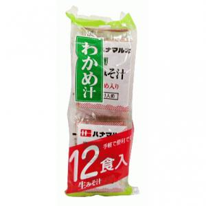 ハナマルキ 即席生みそ汁 わかめ 12食(×12) - 拡大画像