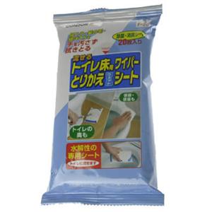 コンドル トイレ床用ウェットワイパー 取り替えシート 20枚入 - 拡大画像