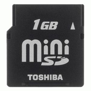 東芝 miniSD メモリーカード 1GB 海外販売モデル - 拡大画像