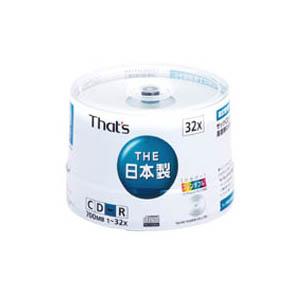 太陽誘電(That's) CD-R スピンドル 700MB 50枚パック FXシルバー CDR80SPYSBN