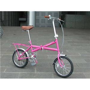 HEAVEN's（ヘブンズ） パステルカラーXタイプ 16インチ折畳み自転車 ピンク - 拡大画像