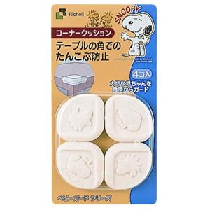 スヌーピー コーナークッション(4個入) - 拡大画像