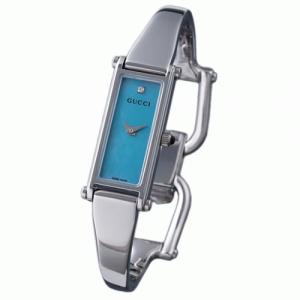 【GUCCI:グッチ】1500R YA015538 1Pダイヤ レディースウォッチ(ブルーシェル文字盤) - 拡大画像