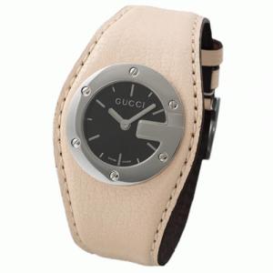 【GUCCI：グッチ】104L YA104501　ウォッチ(ブラック文字盤×レザーベルト) - 拡大画像