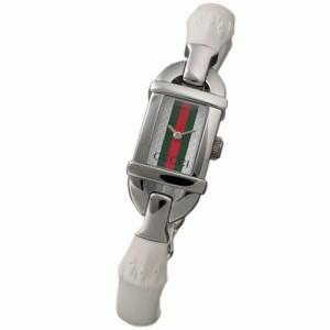 【GUCCI：グッチ】YA068544 6800G レディースウォッチ(ホワイトモノグラム文字盤 ＧＲＧ) - 拡大画像