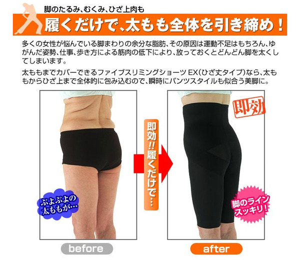 履くだけで太もも全体を引き締める！