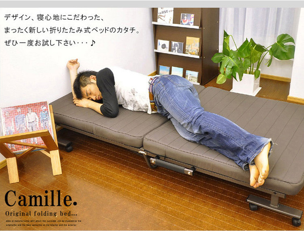マットレス付 折りたたみ式ベッド