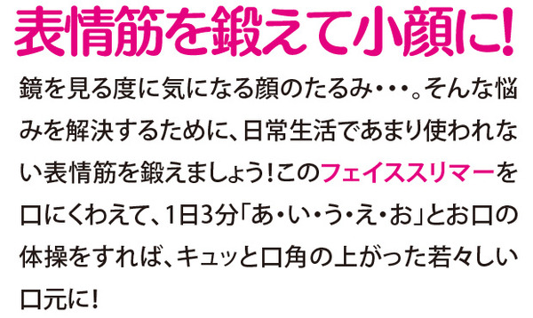 12種の表情筋を鍛える フェイススリマー