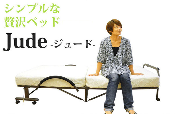 極厚マットレス付折りたたみ式ベッド