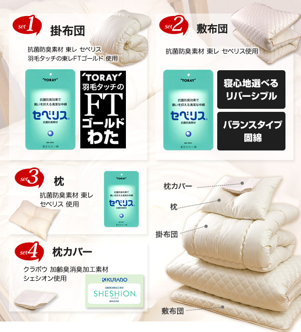 布団4点セット 極厚くん
