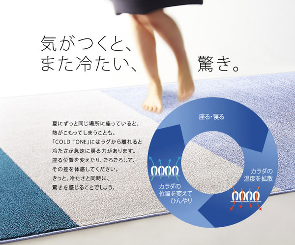 NEXTHOME マイナス5〜8℃冷たいICEMA×(アイスマックス)ラグ コールドトーン