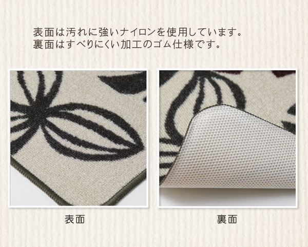 裏面にはすべりにくい加工を施しています。