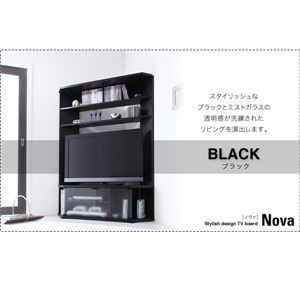 壁面テレビ台 ブラック ハイタイプコーナーテレビボード【Nova】ノヴァ 商品写真4