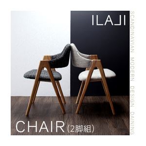 【テーブルなし】チェア2脚セット【ILALI】チャコールグレイ 北欧モダンデザインダイニング【ILALI】イラーリ／チェア（2脚組） - 拡大画像