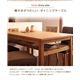ダイニングセット 5点セット(テーブル+チェア×4)【Kurkku】ベージュ×レッド エクステンションワゴン付きダイニング【Kurkku】クルック - 縮小画像3